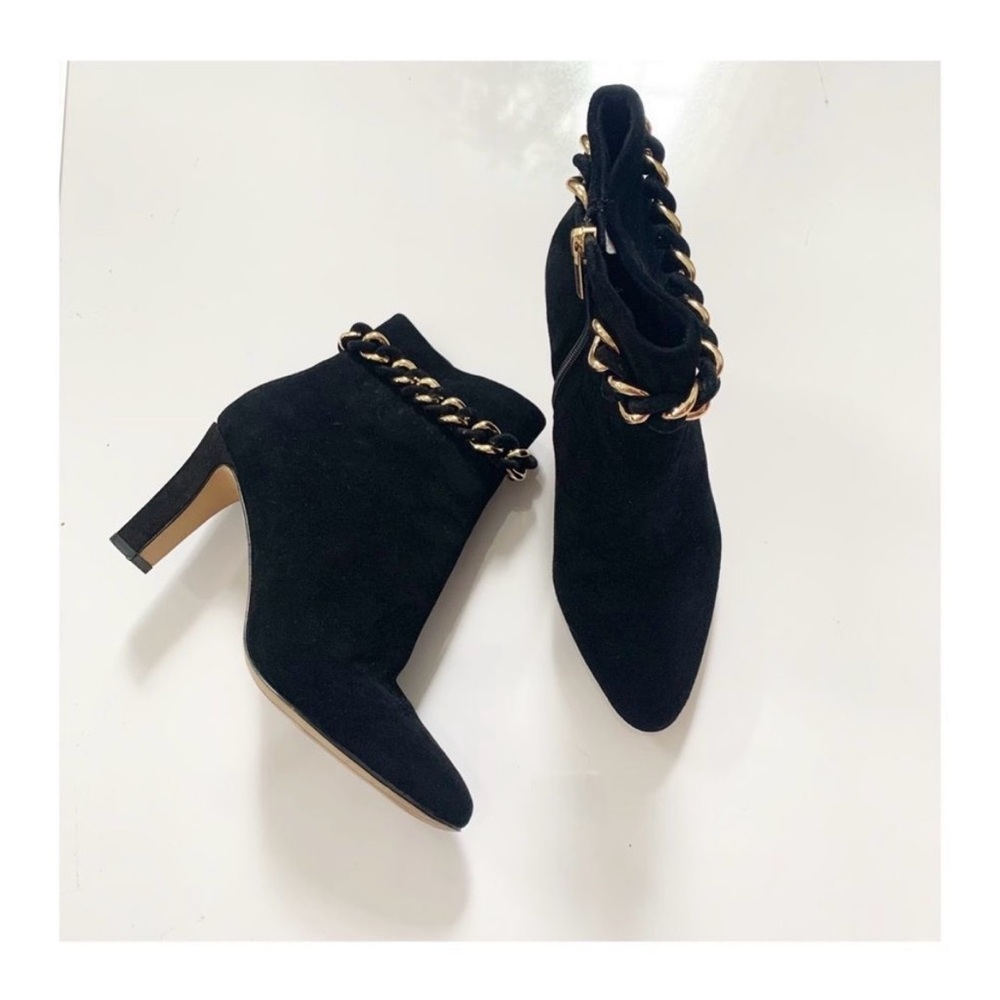 Karl Lagerfeld Maggie Suede Chain Detail Bootie